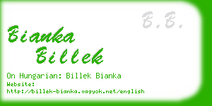 bianka billek business card